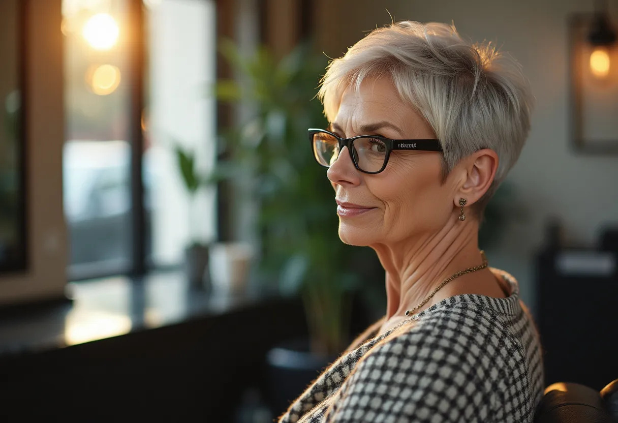 femme 50 ans lunettes